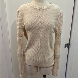 NWOT Cream Knit Women's Sweater sz S